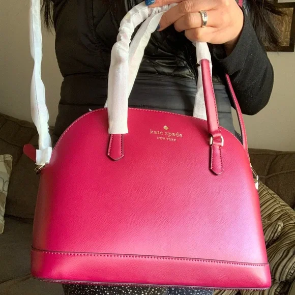 Authentic KATE SPADE leather top zip satchel/crossbody - Picture 12 of 13